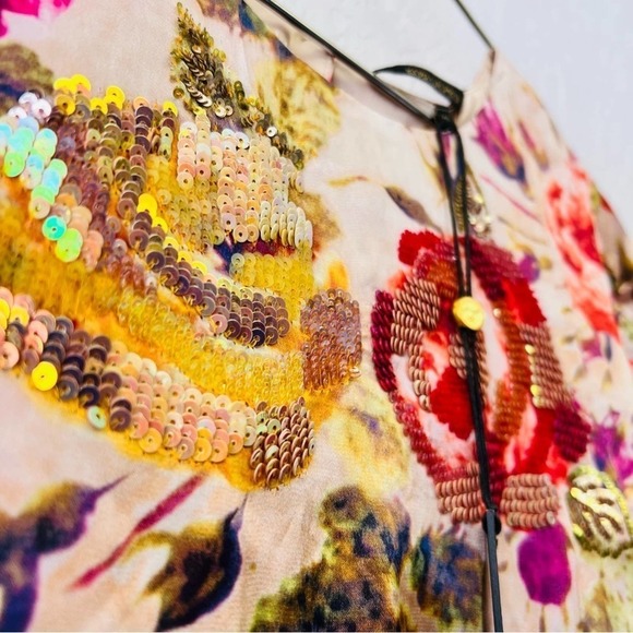 Kobi Halperin $428 Luxury Embellished Sequin Embroidered Hailee Blouse NWT XS - Picture 10 of 16